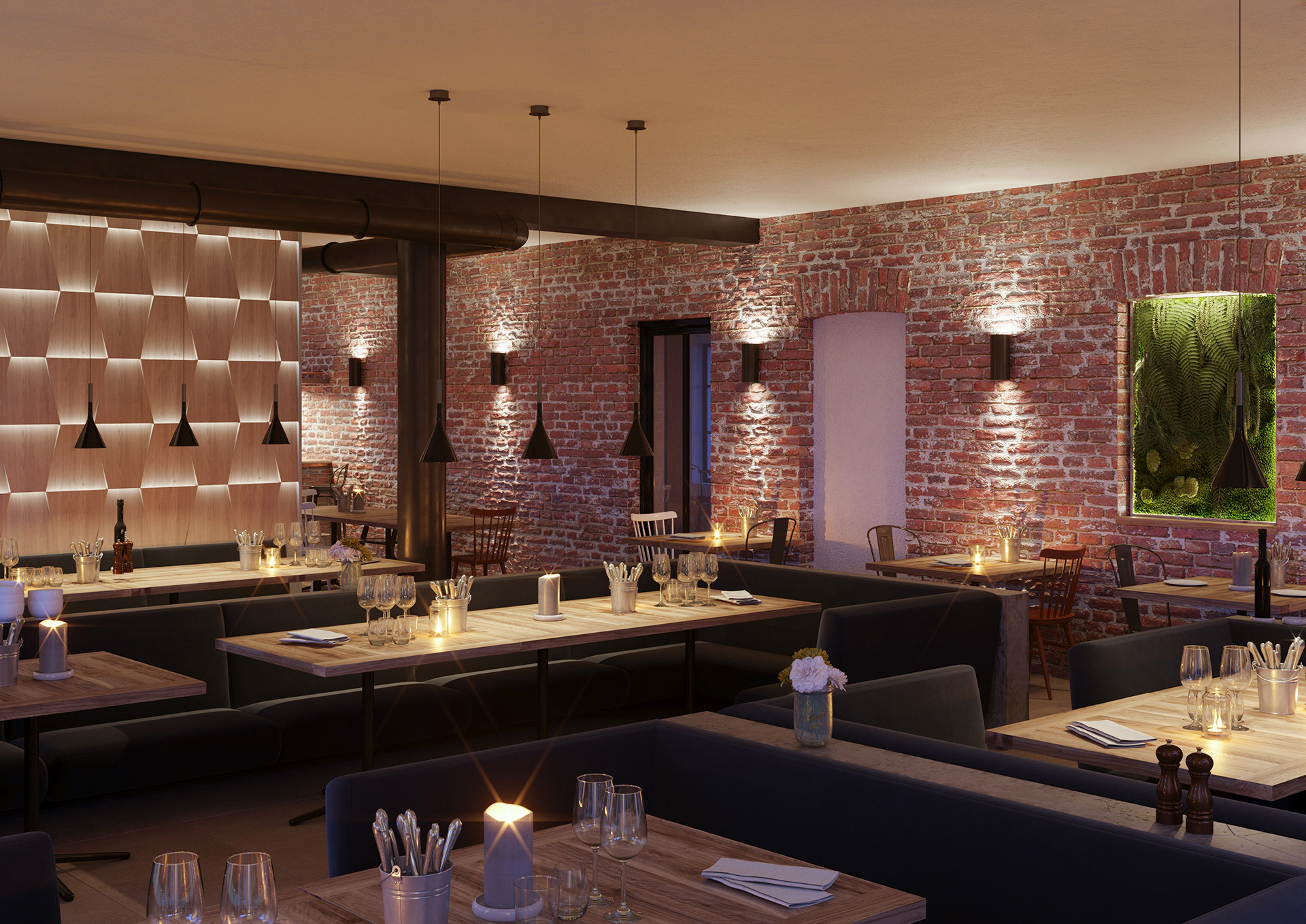 Restaurant 3D Visualisierung